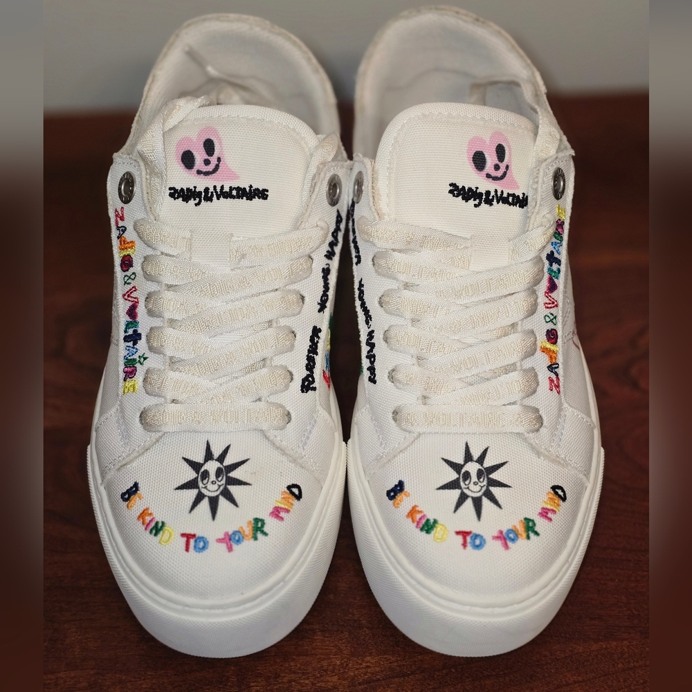 Zadig & Voltaire White Sneakers with Colorful Embroidery - Picture 5 of 10